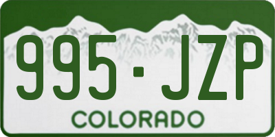 CO license plate 995JZP