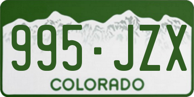CO license plate 995JZX
