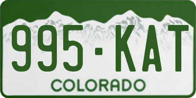 CO license plate 995KAT