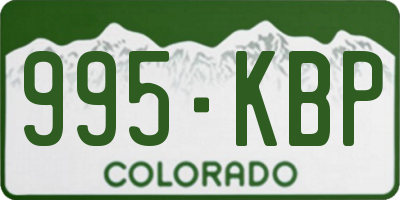 CO license plate 995KBP