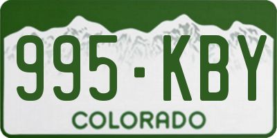 CO license plate 995KBY