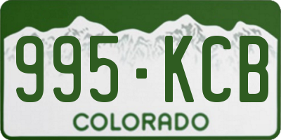 CO license plate 995KCB