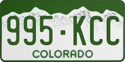 CO license plate 995KCC