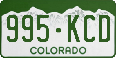 CO license plate 995KCD