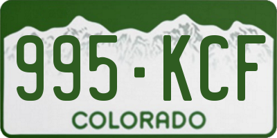 CO license plate 995KCF