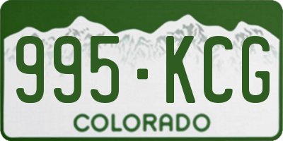 CO license plate 995KCG