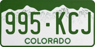 CO license plate 995KCJ