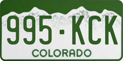 CO license plate 995KCK