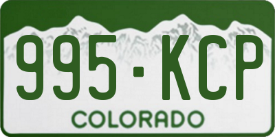 CO license plate 995KCP