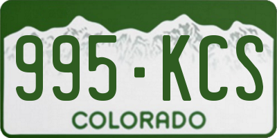 CO license plate 995KCS