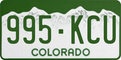 CO license plate 995KCU