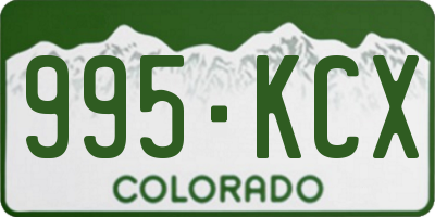 CO license plate 995KCX