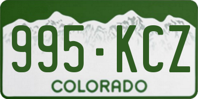 CO license plate 995KCZ