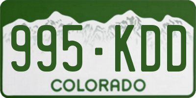 CO license plate 995KDD