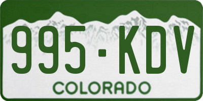 CO license plate 995KDV