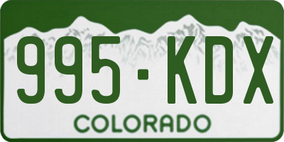 CO license plate 995KDX
