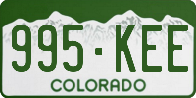 CO license plate 995KEE