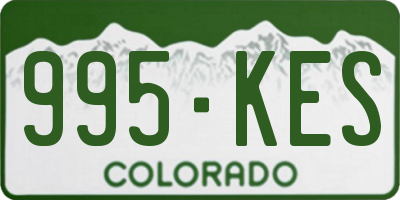 CO license plate 995KES
