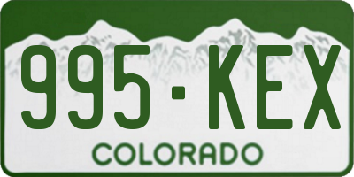 CO license plate 995KEX
