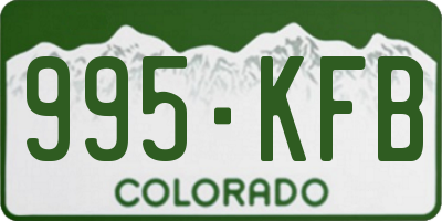 CO license plate 995KFB