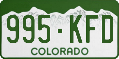 CO license plate 995KFD