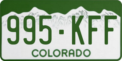 CO license plate 995KFF