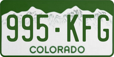CO license plate 995KFG