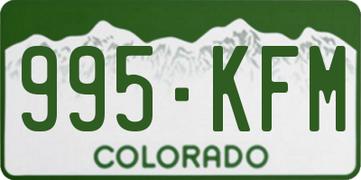 CO license plate 995KFM