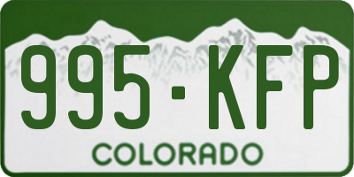 CO license plate 995KFP