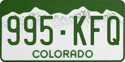 CO license plate 995KFQ
