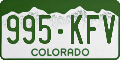 CO license plate 995KFV