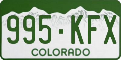 CO license plate 995KFX
