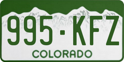 CO license plate 995KFZ