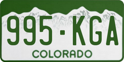CO license plate 995KGA