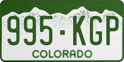 CO license plate 995KGP