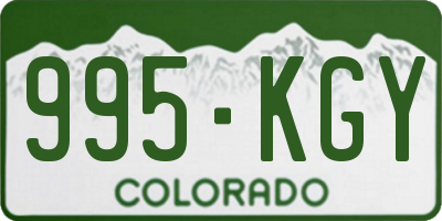 CO license plate 995KGY