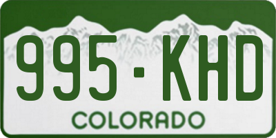 CO license plate 995KHD