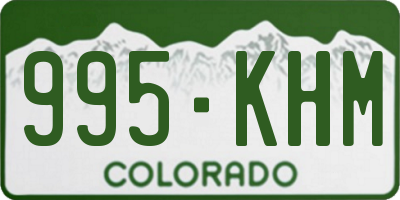 CO license plate 995KHM