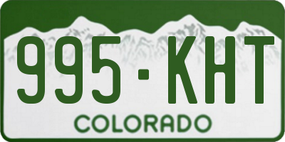 CO license plate 995KHT