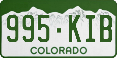 CO license plate 995KIB