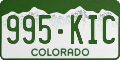 CO license plate 995KIC