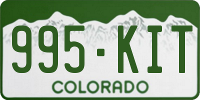 CO license plate 995KIT