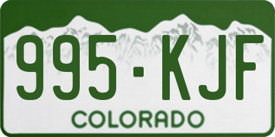 CO license plate 995KJF