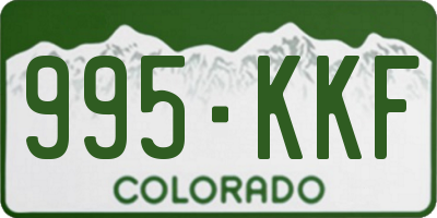 CO license plate 995KKF