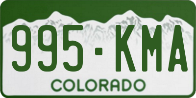 CO license plate 995KMA