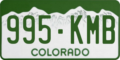 CO license plate 995KMB