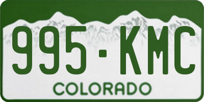 CO license plate 995KMC