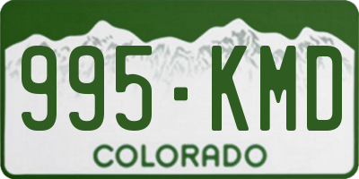 CO license plate 995KMD