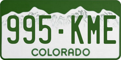 CO license plate 995KME