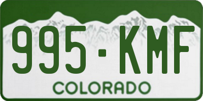 CO license plate 995KMF